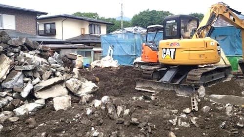 解体工事の宅地整地工程